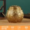 Tetera de latón artesanía de cobre decoración dragón y fénix Baifu tetera cobre carácter fu bote de almacenamiento artesanías