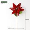 Simulação de flores de Natal rosa de alta qualidade, novas e transfronteiriças, decorações de Natal, cenários de feriados, adereços de layout