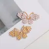 Accesorios para abanico de novia antiguos mariposa de perlas tamaño pequeño mariposa de diamante accesorios para corsage 40*23mm