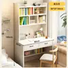 Combinação de escrivaninha e estante, escrivaninha estudantil para uso doméstico, escrivaninha para quartos de meninas, mesa de computador estreita para escritórios em quartos, projetada para ser colocada contra a parede
