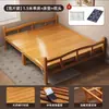 Cama plegable de bambú, cama individual y doble plegable, uso doméstico simple, cama refrescante para adultos, cama para siestas para habitaciones de alquiler, tablero duro de bambú para siestas