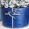 Adorno para pastel de cruz de paloma de la paz estilo ins transfronterizo para comunión, bautizo de bebé y decoración de fiesta