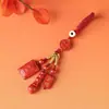 Llavero de Arena Roja de Alto Contenido, Colgante para Bolso de Cinabrio Natural Genuino, Amuleto de Nube Auspiciosa, Adorno, Venta Directa del Fabricante