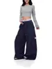 Venta directa del fabricante: Pantalones Cargo de Pliegues Estilo Americano con Múltiples Bolsillos para Hombres y Mujeres, Nueva Marca de Moda Otoño, Pantalones Largos Rectos Holgados de Pierna Ancha
