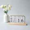 Calendário de Madeira Criativo em Ferro com Páginas Viradas, Ornamento de Mesa para Casa, Sala de Estar, Hall de Entrada, Escritório, Mesa e Bar