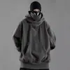 Jiye industria pesada otoño e invierno comunidad miedo I Personas suéter con capucha de cuello alto grueso para hombre y mujer casual todo-partido abrigo sudadera con capucha