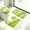 Alfombrilla de baño transfronteriza Juego de tres piezas para inodoro Alfombra de baño Antideslizante Felpudo para puerta Cocina Puerta Alfombrilla absorbente para pies Alfombra