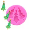 Molde de Silicona para Árbol de Navidad Molde para Fondant Chocolate Decoración de Pastel DIY Molde para Hornear