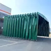 Fábrica de Toldos Personalizados de Guangzhou Tenda de Abrigo Móvel de Empurrar e Puxar Toldo Elétrico para Corredor Tenda de Abrigo para Armazém Abrigo à Prova de Chuva para Logística