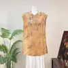Zhi LiNova Camisa Jacquard Estilo Chinês Aodai 2026 Verão Novo Estilo Nacional Gola Alta Fechamento Diagonal Top Artístico para Mulheres