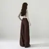 Cross2026 Otoño Invierno Nuevo Estilo Super Buen Ajuste Estilo Coreano Sencillo Tela de Algodón Puro Súper Suave Jeans de Pierna Ancha Mujer