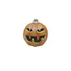 Linterna de Calabaza Artificial de Halloween con Cara Sonriente, Accesorios Decorativos de Plástico Luminosos, Adornos para Escena Exterior de Casa Embrujada, Adornos de Modelo
