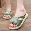Sandalias de verano para mujer, con punta redonda, suela gruesa, antideslizantes, con lazo y sin cabeza, para uso exterior, con tacón grueso, para playa