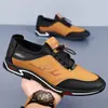 Zapatos de Verano para Hombre, Zapatos Casuales de Suela Blanda, Tenis de Cuero de Boca Baja, Zapatos Casuales para Hombre, Zapatos Slip-On de Caña Baja Estilo Británico Venta al Por Mayor