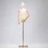 Loja de roupas infantis grandes Adereços de modelo para crianças adolescentes Mesa de boneca de meio comprimento Roupas masculinas e femininas Modelo de exibição de corpo inteiro