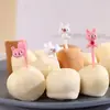 Mini Señal Decorativa de Bento de Dibujos Animados Señal de Grupo de Arroz Oso Animal Lindo Bebé Tenedor de Fruta Tenedor Decorativo para Pastel y Postre