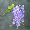 Flores Artificiais Pendentes de Glicínia com 3 Galhos para Decoração de Hotel e Casa, Arranjos de Casamento de Orquídeas, Enfeites de Flores Artificiais Transfronteiriços Atacado
