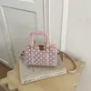 Bolso pequeño cuadrado para el día a día con estampado retro de lunares, nuevo estilo de moda 2026, exquisito bolso cruzado para el hombro para mujer, otoño