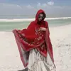 Chal bohemio, capa exótica para mujer, adecuada para viajes a Xinjiang, excursiones por la pradera y sesiones de fotos, capa exterior de estilo étnico