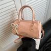 2025 Nuevo Estilo Coreano Moda Bolso Pequeño Portátil para Mujer Bolso Boston Simple Nicho Moda Bolso Cruzado con Texto