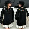 Roupas para Meninas Moda Primavera e Outono 2026 Moletom de Lã Estampado para Bebê Menina Solto Versátil Gola Redonda Quente Tendência