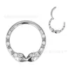 Venta Caliente en Amazon f136 Titanio Puro Piercing Stud para Nariz Clásico Redondo Diamante Incrustado Pendientes para Oreja g23 Stud para Labio Anillo para Nariz