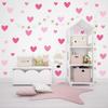 Adesivos de parede de quarto infantil transfronteiriço Desenho animado Decoração de casa fofa Quarto Berçário Loja de roupas Rosa Amor Adesivos de parede
