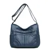 Bolso de Mujer 2026 Nuevo Bolso Cruzado Casual para Dama Moda Versátil Gran Capacidad Cuero Lavado Bolso Pequeño Cuadrado de un Solo Hombro Moderno