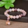 Pulseira de jade violeta dourado natural Cor She Taicui contas antigas pulseira de jade feminina fornecimento atacadista ao vivo