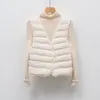 Pinghu Chixin 90 Chaqueta de plumón de ganso para mujer Chaleco ligero Rayas horizontales Nuevo Otoño e Invierno Sencillo Revestimiento interior de plumón