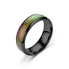 Moda Europeia e Americana Novo Esmalte Sensível à Temperatura Selagem Sete Cores Anel que Muda de Cor Banda Lisa Anel de Casal Sensível à Temperatura Vendedor Quente do AliExpress