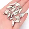 Conector de Pulseira Ccb com Duas Argolas Cor Conservada Galvanizado Conector Duplo para Pingente Pequeno Pingente DIY Acessórios para Joias Feitas à Mão