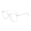 Óculos Personalizados com Armação Quadrada para Mulheres Europeus e Americanos Anti-Luz Azul Podem Ser Equipados com Lentes Planas para Miopia Armação de Óculos Retro Cor Degradê Tendência