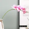 Flor artificial de alta qualidade 7 cabeças phalaenopsis orquídea artificial arranjo de flores para sala de estar bonsai decoração de feriado casamento flor