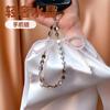 Cadena para Teléfono Móvil Estéreo Cristal de Alta Gama Llavero Lazo Grande Cadena Colgante para Bolso Cordón para Teléfono Móvil de Perlas Estilo Pulsera