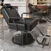 Silla de Salón Reclinable con Altura Ajustable para Cortes de Cabello, Giratoria y Adecuada para Teñido de Cabello, Hecha de Acero Inoxidable