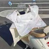 Película temperada para para-brisa de veículo elétrico, à prova d'água, proteção solar de verão, à prova de vento, proteção contra chuva de primavera e outono, universal para motocicletas e scooters elétricas na primavera