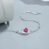 Pulsera de amor con zirconita de 8 palabras para mujer, plata de ley 925, diseño personalizado, pulsera de zirconita colorida, joyería simple de plata estilo Ins