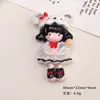 Accesorios de Resina DIY de Dibujos Animados Joyería Chica Pastoral Pegamento Cremoso Pasador Funda para Teléfono Móvil Hebilla de Zapato Llavero Colgante con
