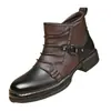 Superventas de Amazon Primavera Transfronteriza Nuevo Estilo Botas Martin Botines Retro Cremallera Lateral Botas Chelsea 651017