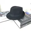 Gorro de Invierno para Hombre, Sombrero de Copa de Lana Cálido para Exteriores, Moda Británica para Mediana Edad y Personas Mayores, Sombrero de Copa Jazz, Sombrero de Copa con Ala de Color Sólido