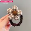 Corda de Cabelo Flor Elástico de Cabelo Corda para Rabo de Cavalo Alto Feminina Princesa Penteado Desgastado Laço Adorno de Cabeça Cabeça de Bola