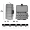 Caja de señuelos en stock con 5 compartimentos y diseño de oreja para colgar, caja de aparejos de pesca, caja de accesorios de pesca, anzuelo de pesca, cebo, caja de señuelos artificiales, fabricante para comercio transfronterizo