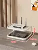 Soporte para router, caja de almacenamiento wifi inalámbrico, decodificador de TV, estante de almacenamiento de escritorio para el hogar, estante de almacenamiento simple
