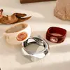 Pulsera redonda abierta de resina de borde ancho europea y americana, inspirada en la dopamina, fresca y versátil, joyería de nicho de alta gama para mujer