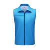 Camisa de impressão publicitária de fábrica em grupo - atividade voluntária, camada única, espessura média, furada, zíper lateral refletor azul, colete