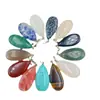 Colgante con Forma de Gota de Agua, Colgante Multicolor con Forma de Gota de Agua de Piedra Ágata Cristalina, Accesorio para Collar Fabricante Mayorista Versátil