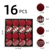 Laitao 2026 Nova Bola de Natal de Veludo Luxuosa Transfronteiriça Exquisite 6cm/16Pçs Enfeites de Decoração de Árvore de Natal