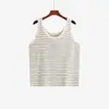 Camiseta sin mangas de cuello en U ajustada para mujer de talla grande 2026 otoño casual ropa interior para mujer de talla grande, camisola de punto para usar sobre otra ropa 23710