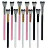Pincel para Blush Facial Gradiente Duas Cores com Cerdas Macias Pincel para Pó Cabo Longo Pincel de Maquiagem Portátil Pincel de Maquiagem de Beleza Item Único em Estoque